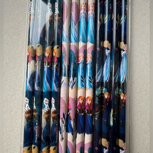 Frozen Disney Elsa Ana Olaf & Sven 12 Pack Pencils NEW - Picture 3 of 4